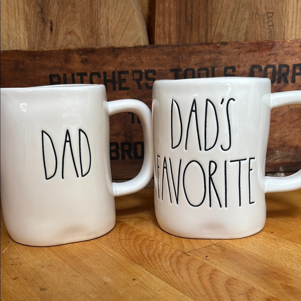 Rae Dunn White Ceramic Mugs Dining Set